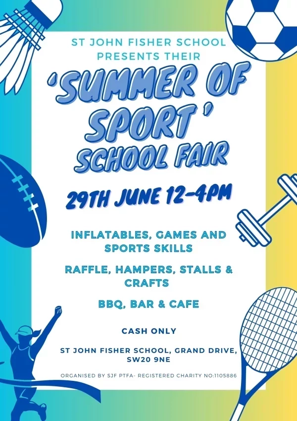 St John Fisher PTFA Summer Fair Raffle 2024 promotional image